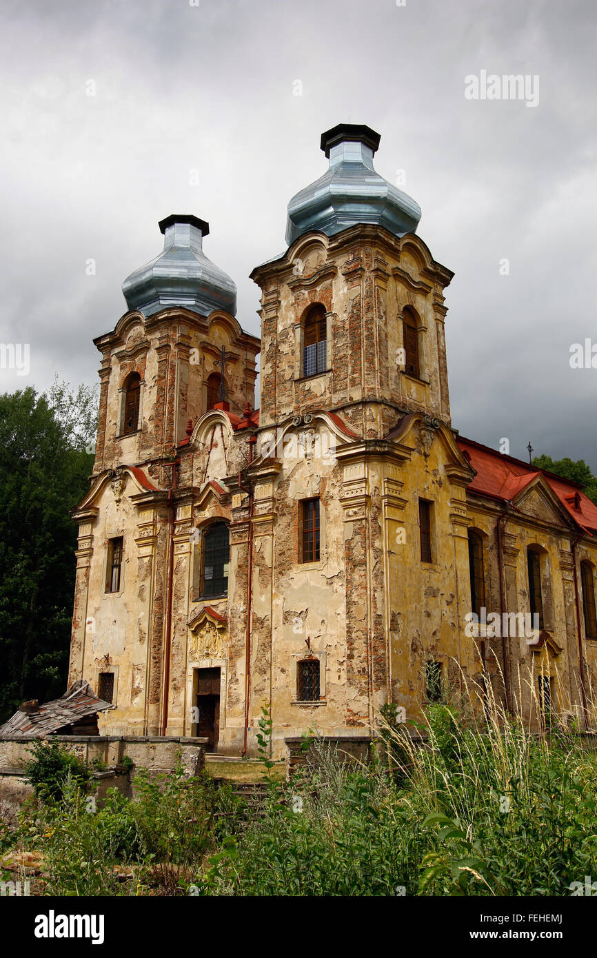 The Church of the Visitation - Skoky village Stock Photo