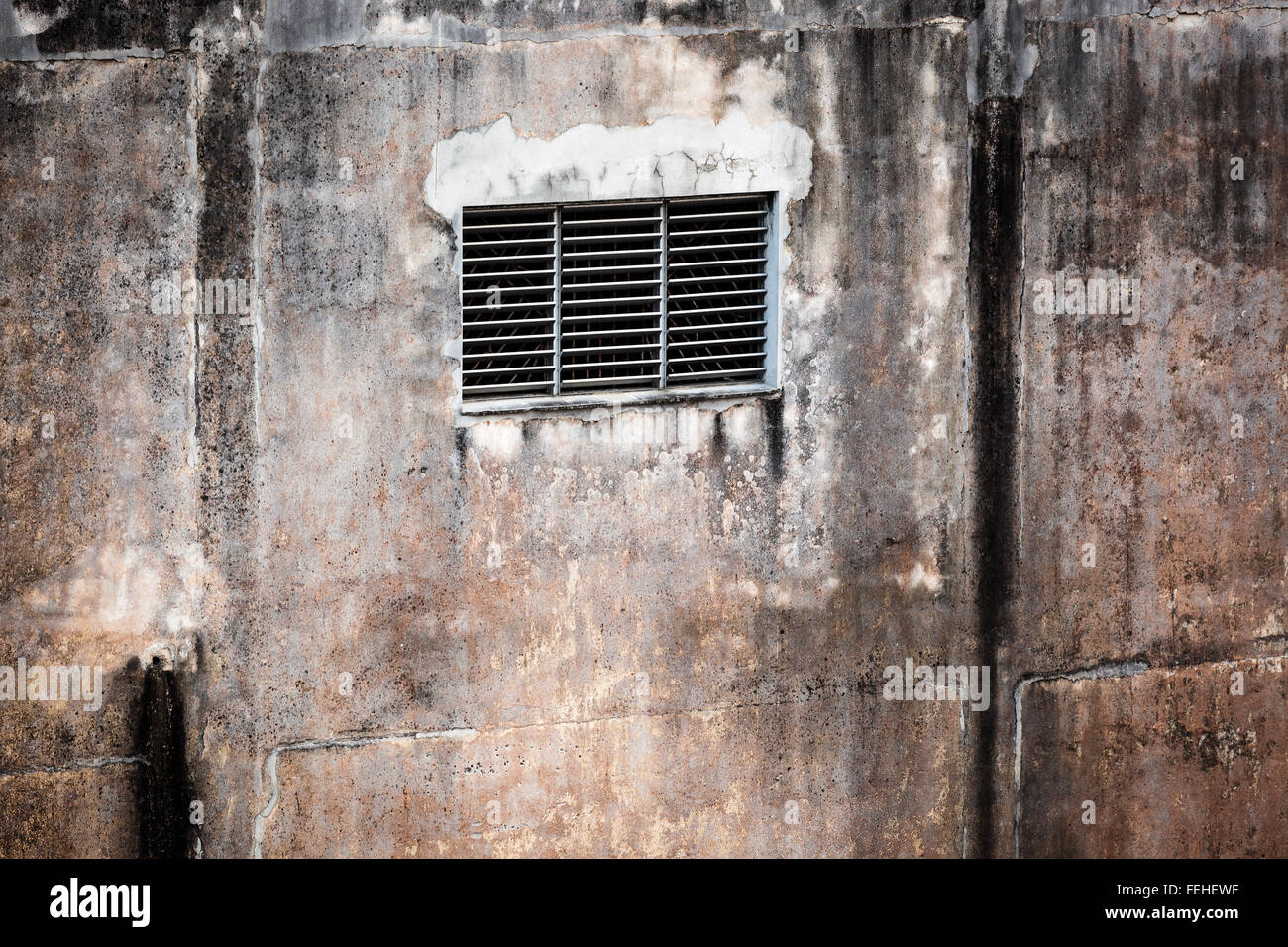 window with shutters in the old wall Stock Photo - Alamy