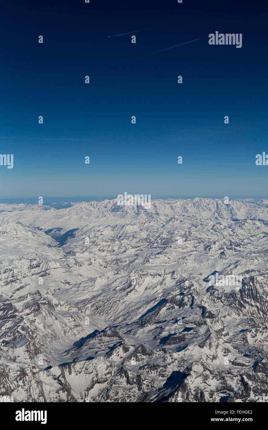 Aerial view of the mont blanc hi-res stock photography and images - Alamy