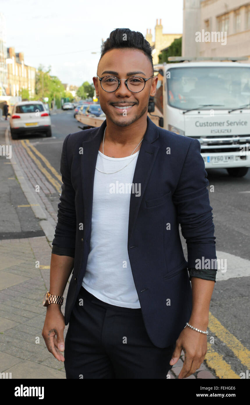 London, UK, 28th May 2015: Marcus Collins attends the ' Puttin' On The Ritz: UK Tour - media night at the New Wimbledon Theatre Stock Photo