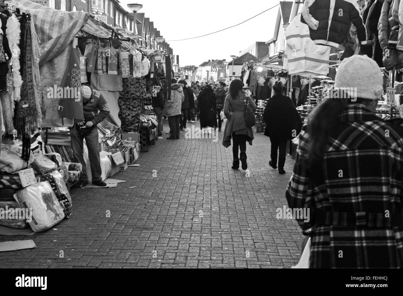 High street in walthamstow Black and White Stock Photos & Images Alamy