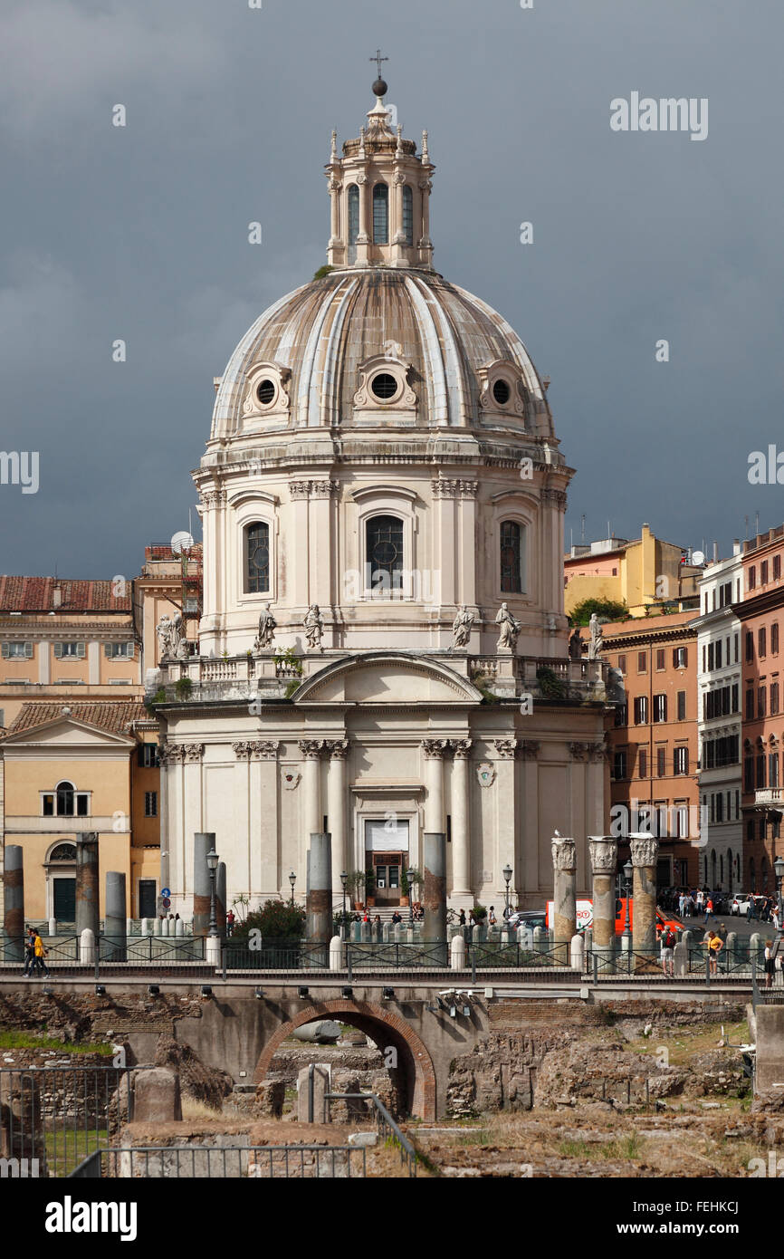 Chiesa del Santissimo Nome di Maria al Foro Traiano in Rome, Italy Stock Photo