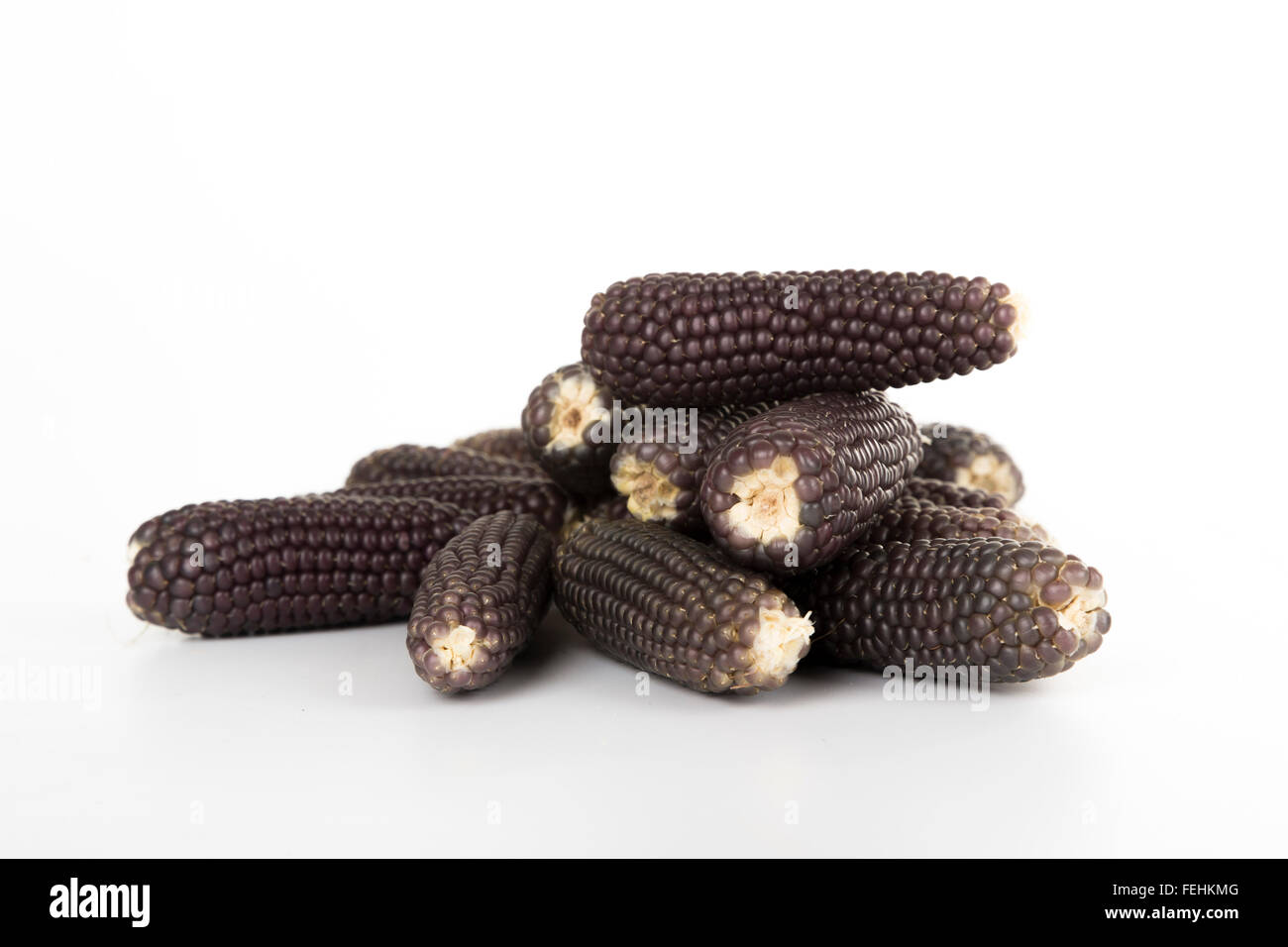 black corn on white background isolated Stock Photo
