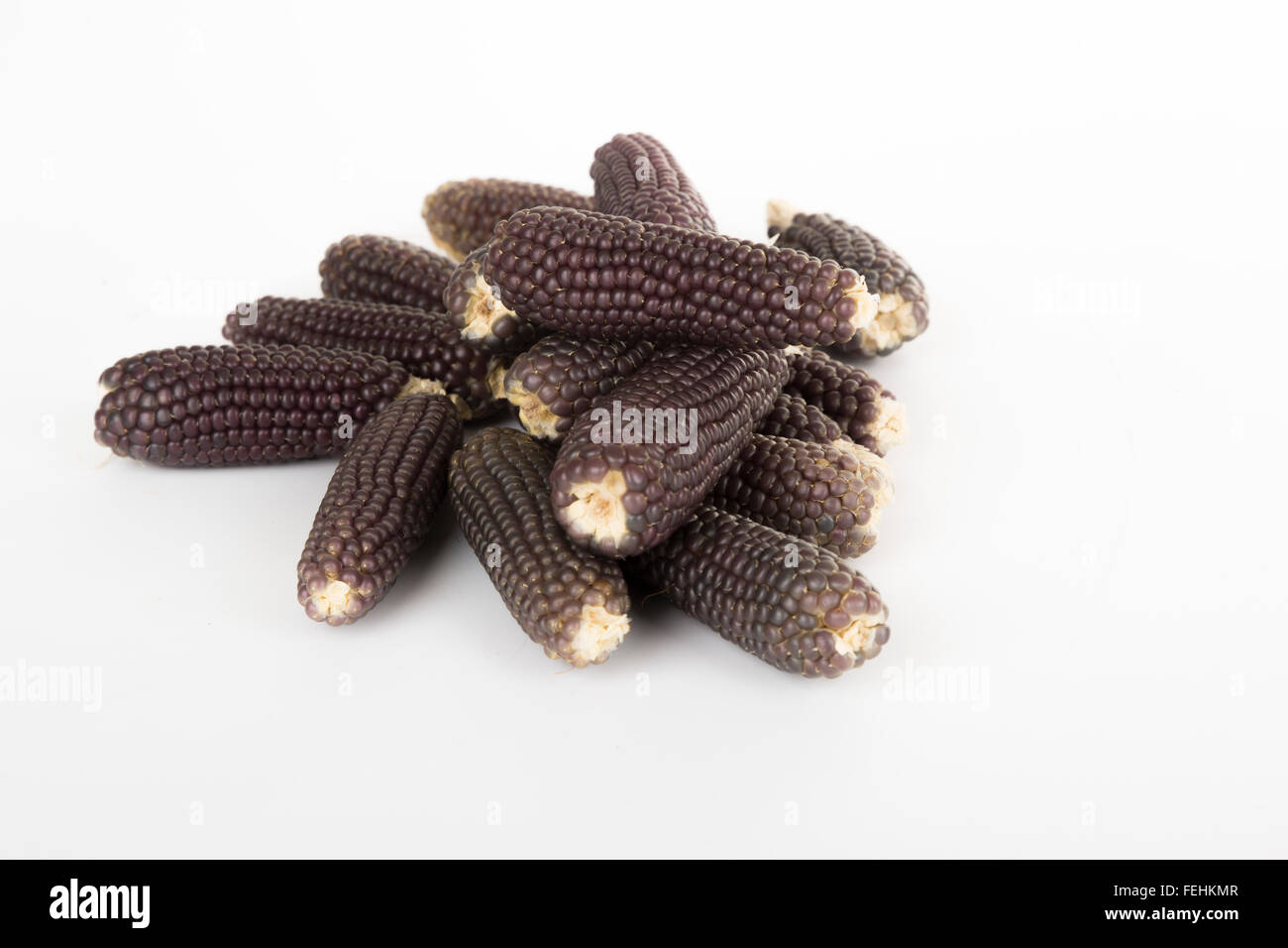 black corn on white background isolated Stock Photo