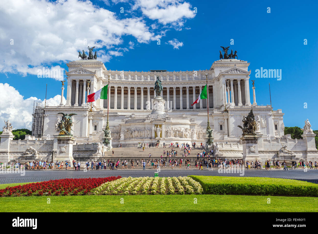Piazza Venezia , Rome , Italy Stock Photo