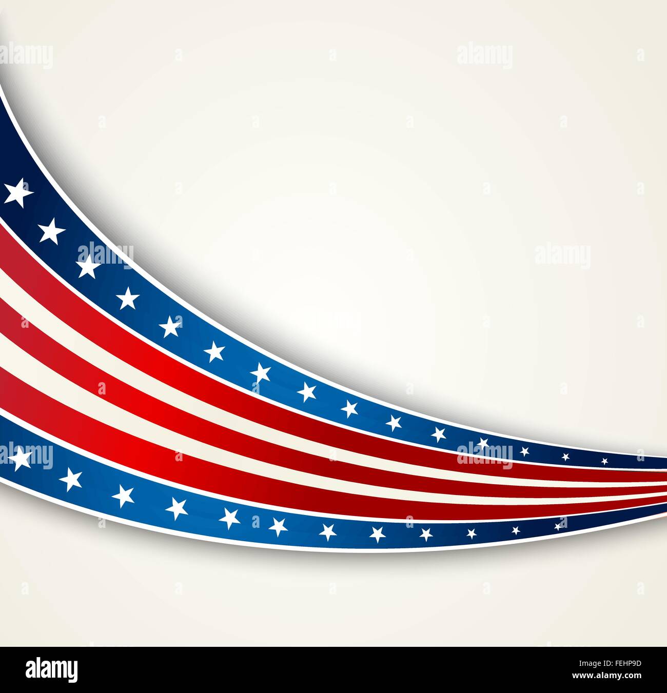 American Flag, Vector patriotic background Stock Vector