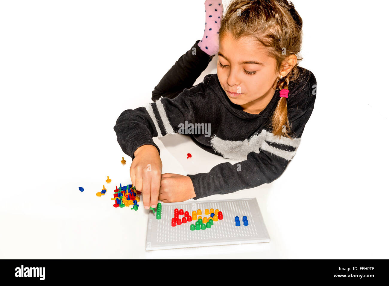 Eight year old girl drawing hi-res stock photography and images - Alamy