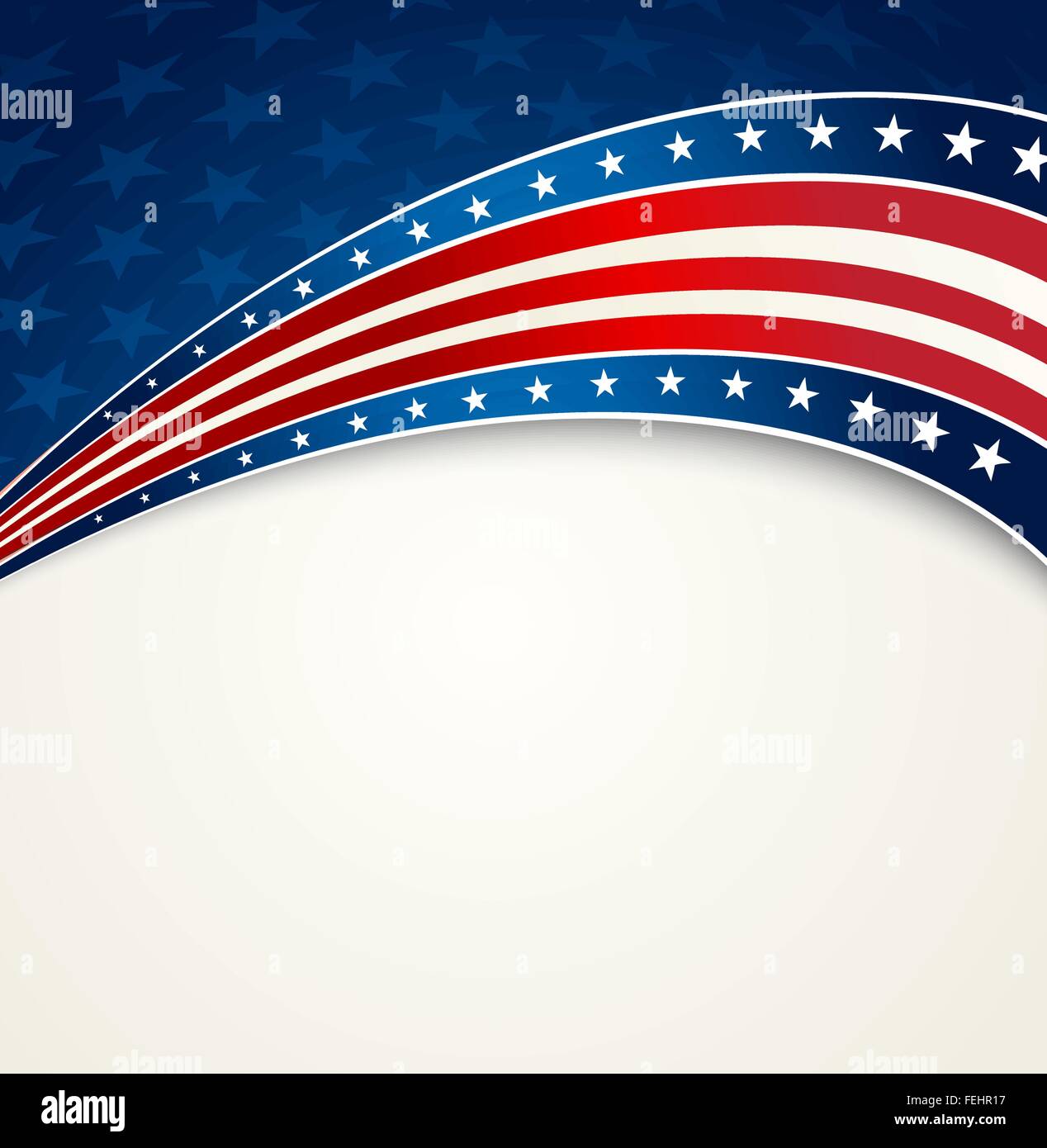 American Flag, Vector patriotic background Stock Vector