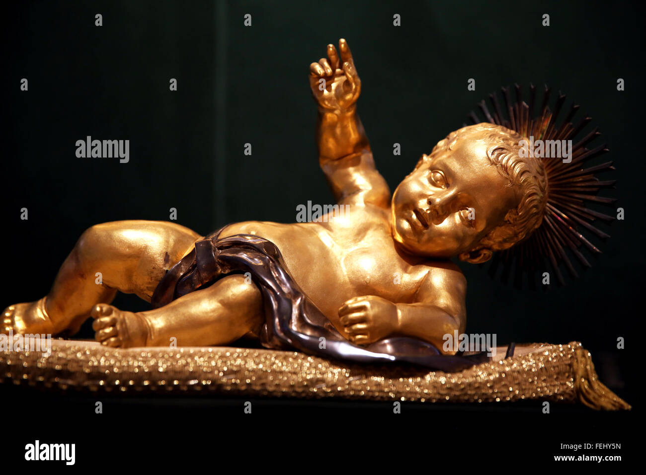 Statue of the Christ Child in Basilica Santa Maria Maggiore in Rome Stock Photo