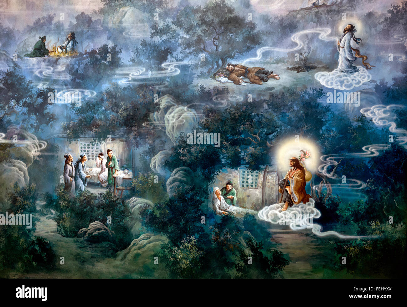 Chinese painting wall art Stock Photo Alamy