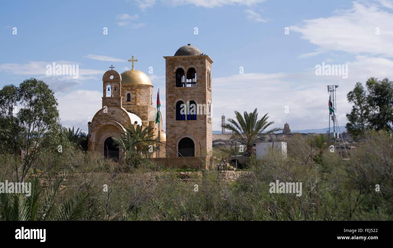 AlMaghtas in Jordan (with church) at the Place of Baptism of Jesus, 21