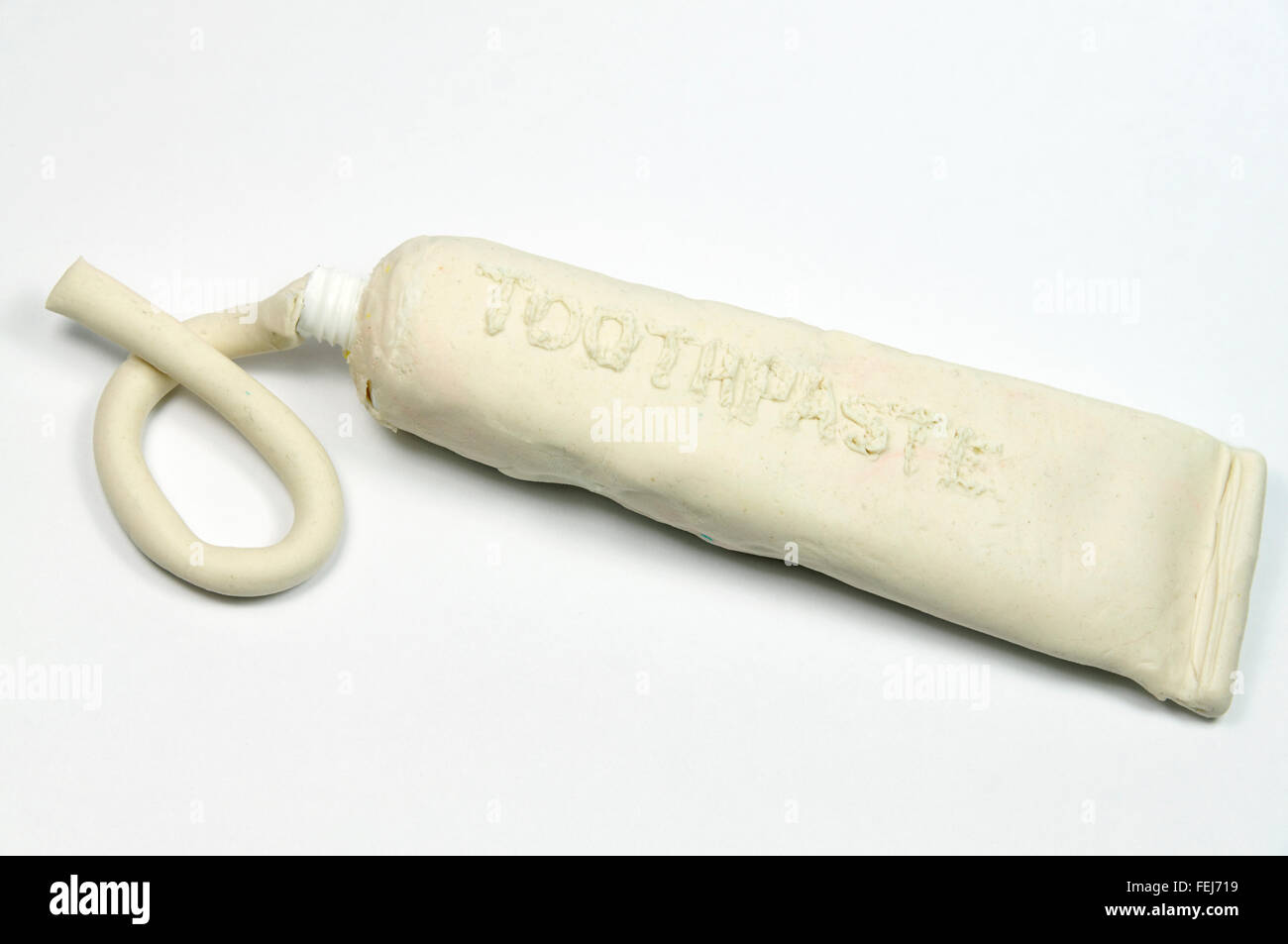 Imitation toothpaste tube made from play doh Stock Photo - Alamy