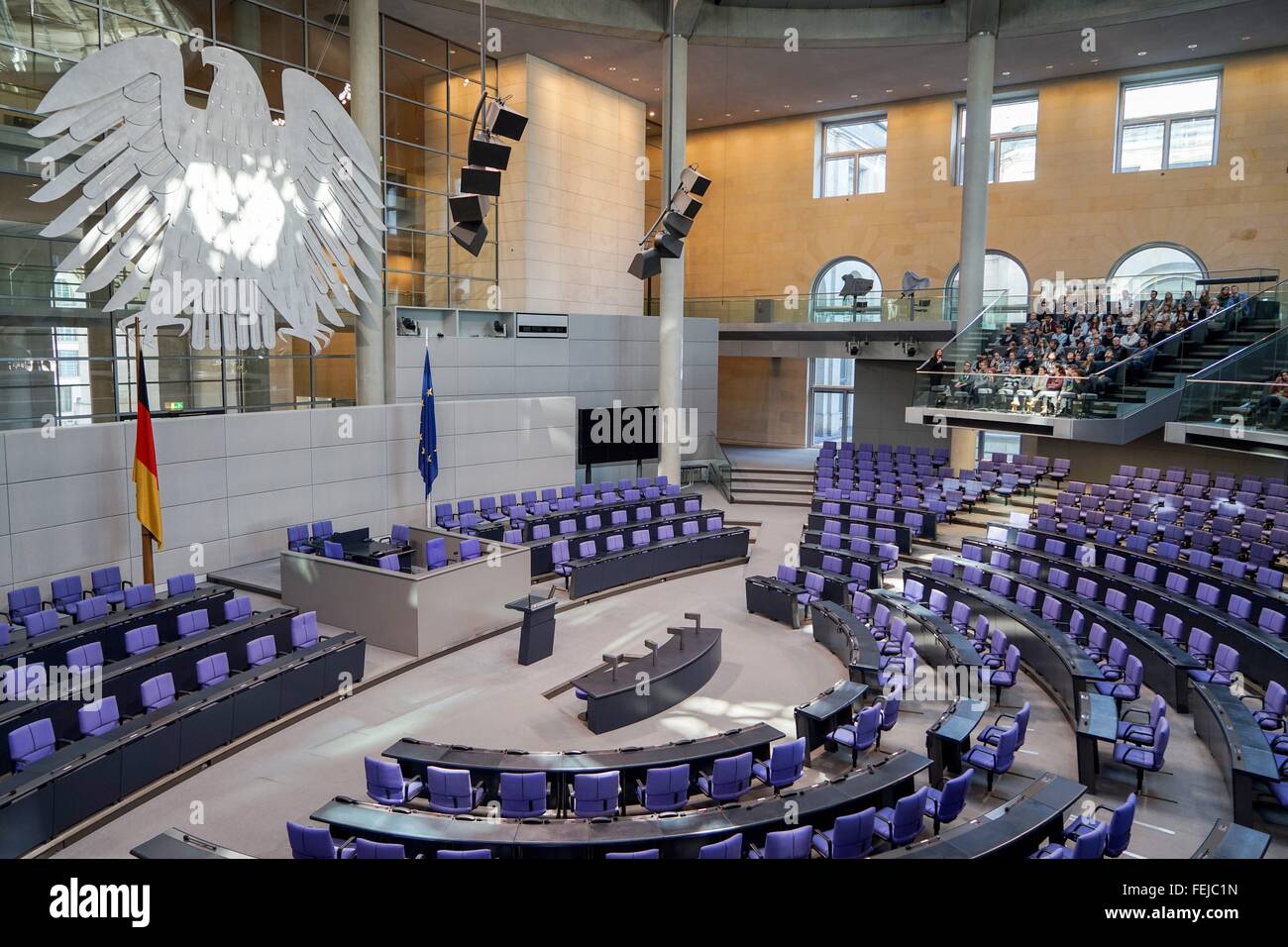 Germany: Inside view of the German Parliament in Berlin. Photo from 22. January 2016. Stock Photo