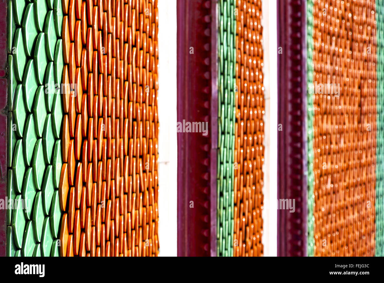 thailand abstract cross colors column incision wat palaces in the