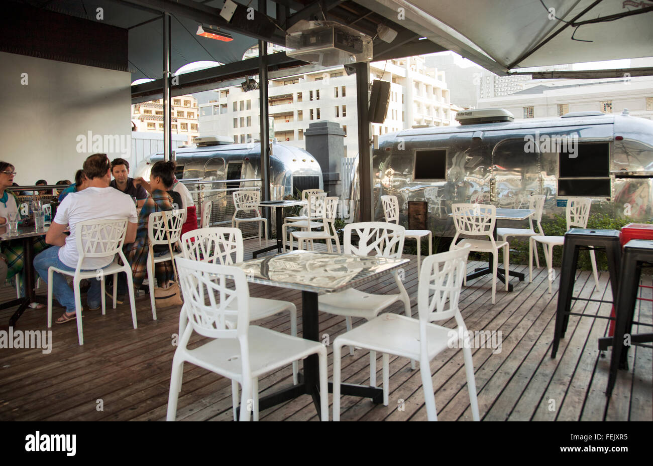 Airstream and Alfresco Cinema and Bar on Rooftop of Grand