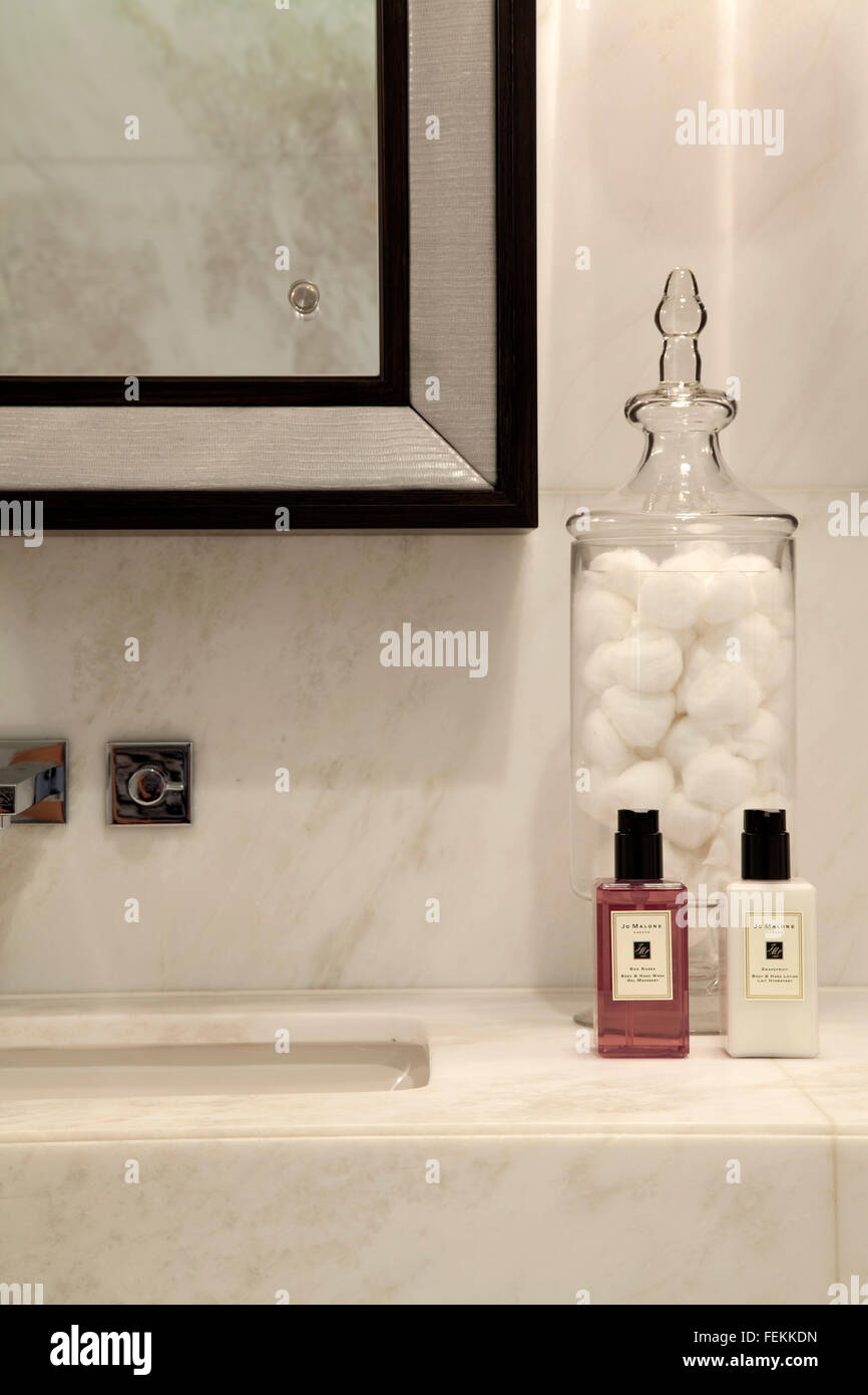 A luxurious bathroom in a central London apartment in Knightsbridge