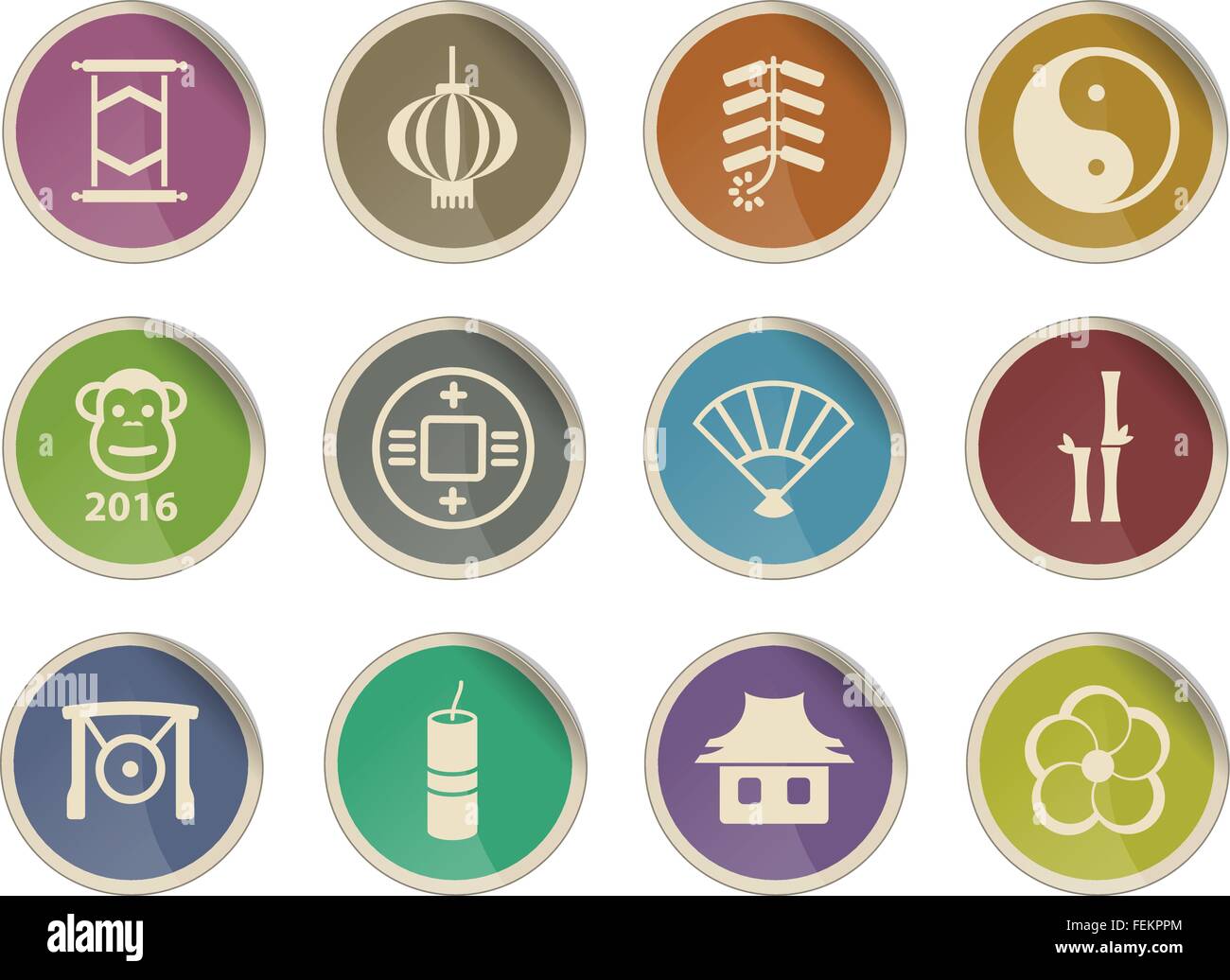 Chinese New Year simply icons Stock Vector Image & Art - Alamy