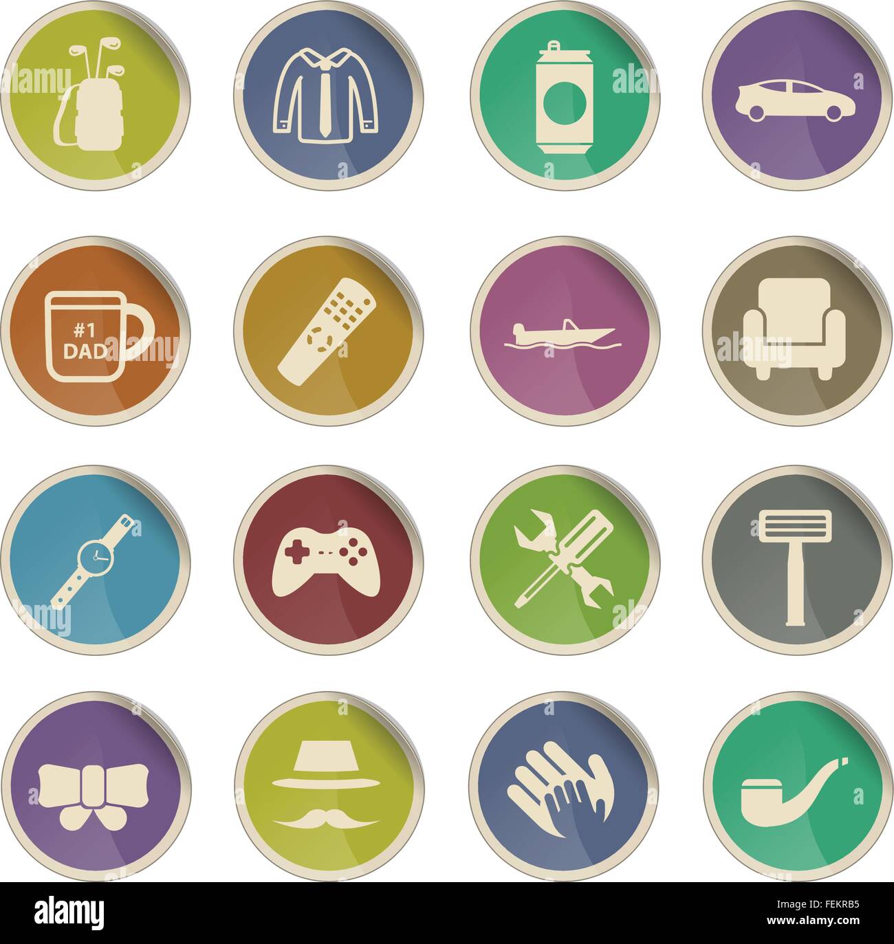 Fathers day simply icons Stock Vector Image & Art - Alamy