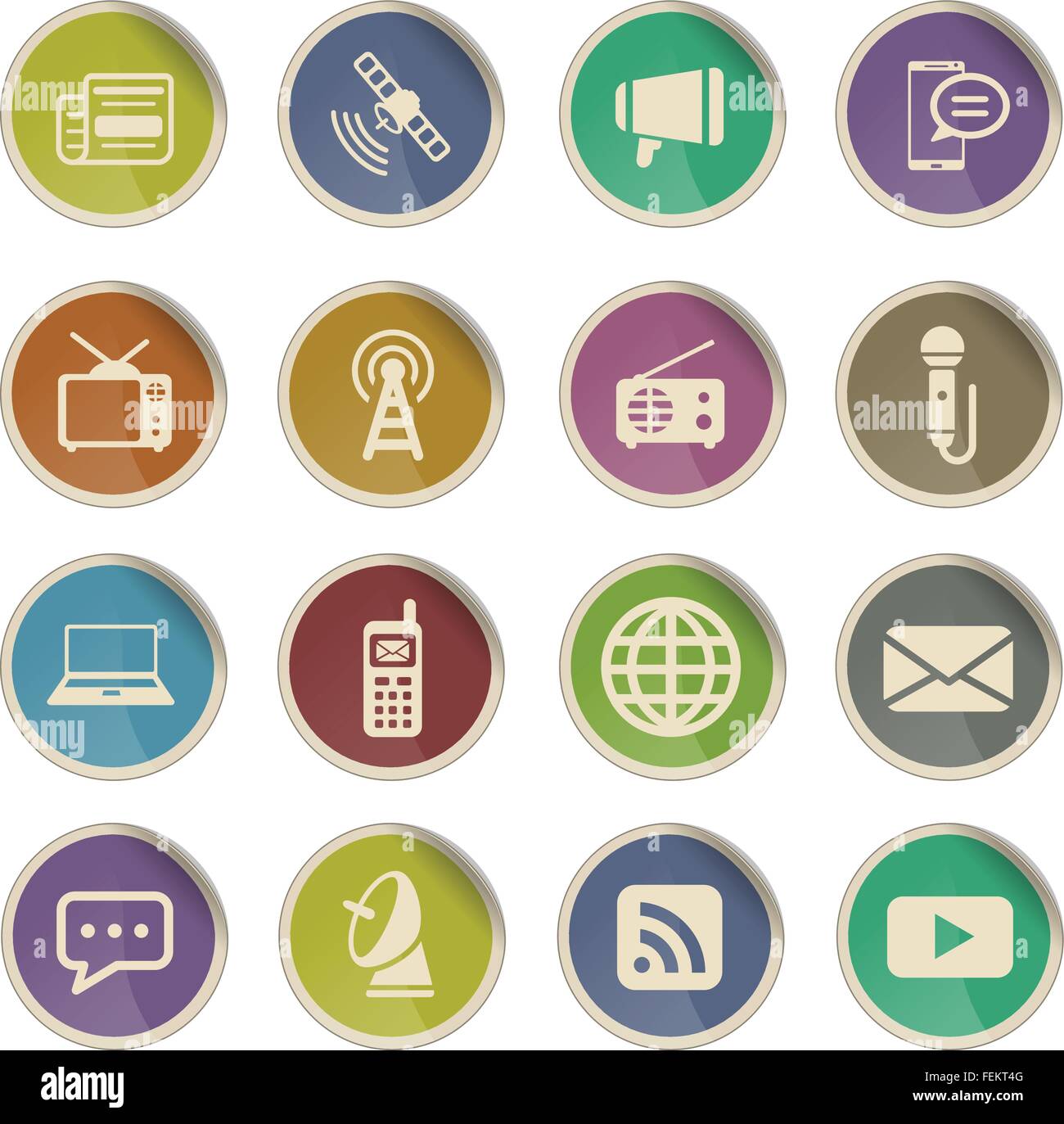 Media simply icons Stock Vector Image & Art - Alamy