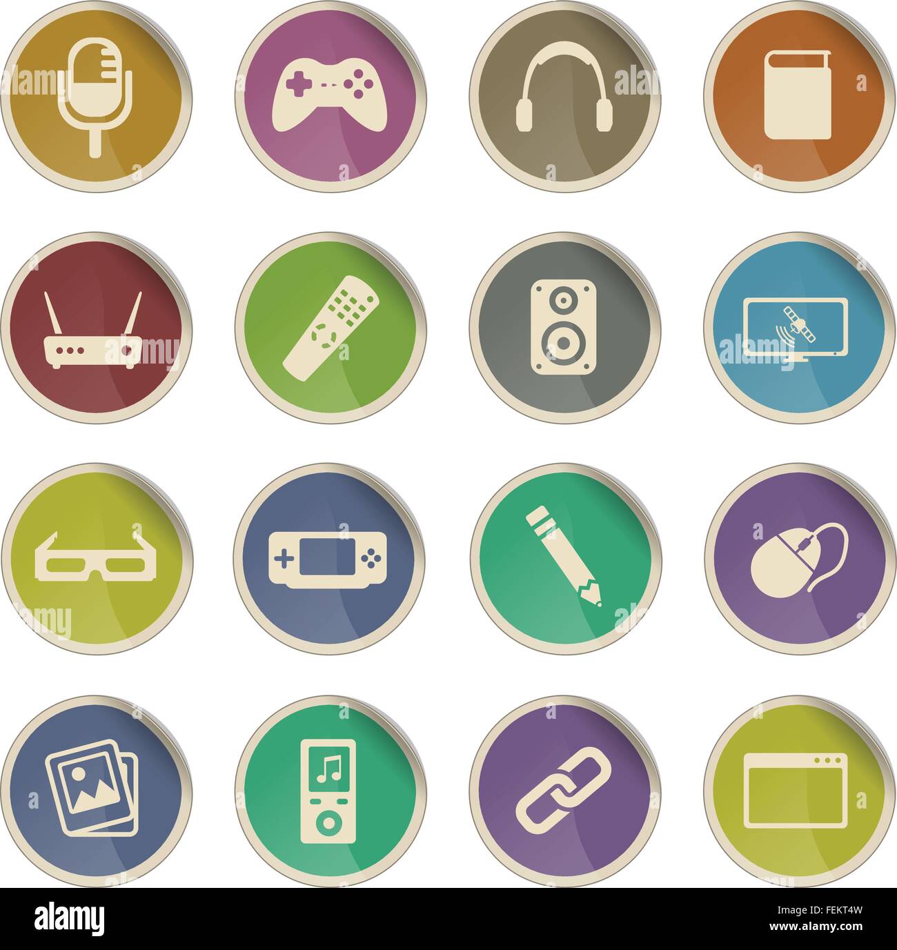 Media simply icons Stock Vector Image & Art - Alamy