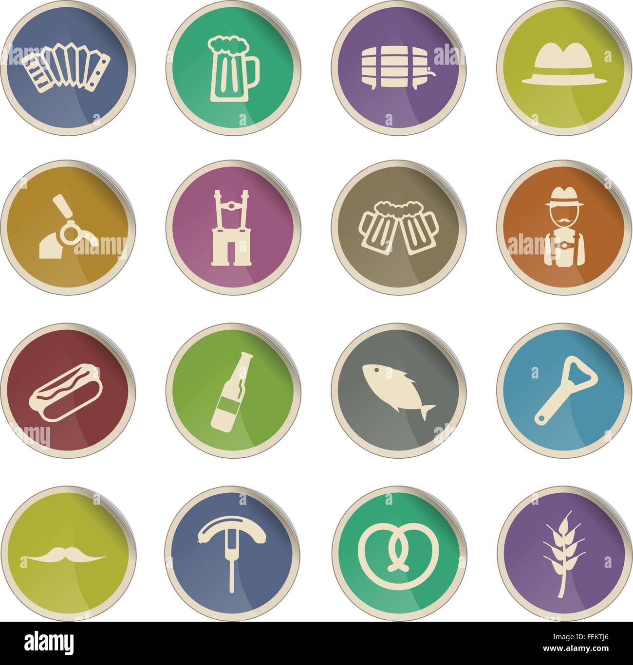 Oktoberfest simply icons Stock Vector Image & Art - Alamy