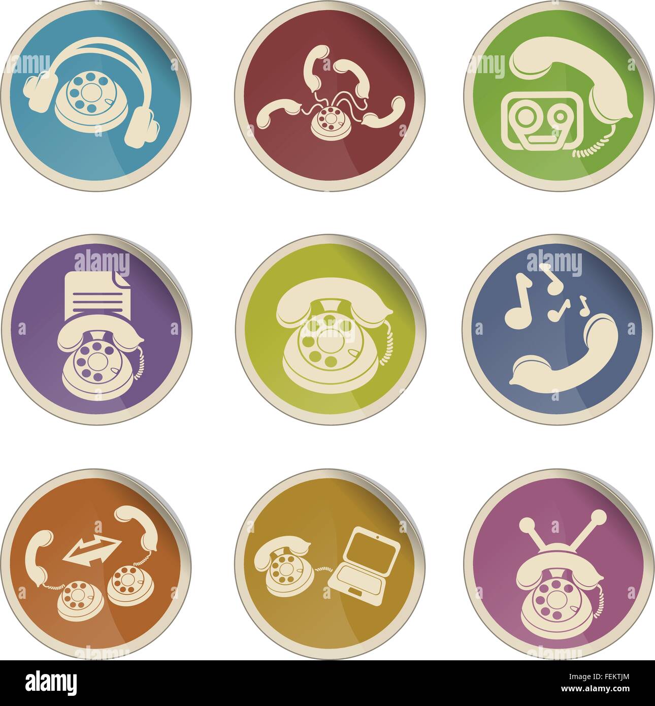 Communications and phone icons Stock Vector Image & Art - Alamy