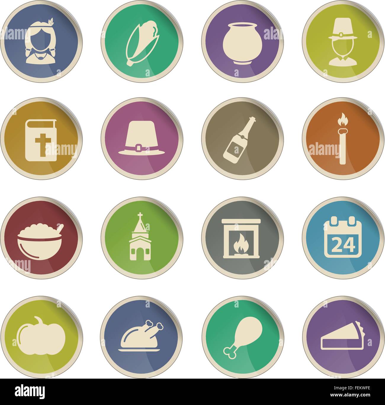 Thanksgiving simply icons Stock Vector Image & Art - Alamy