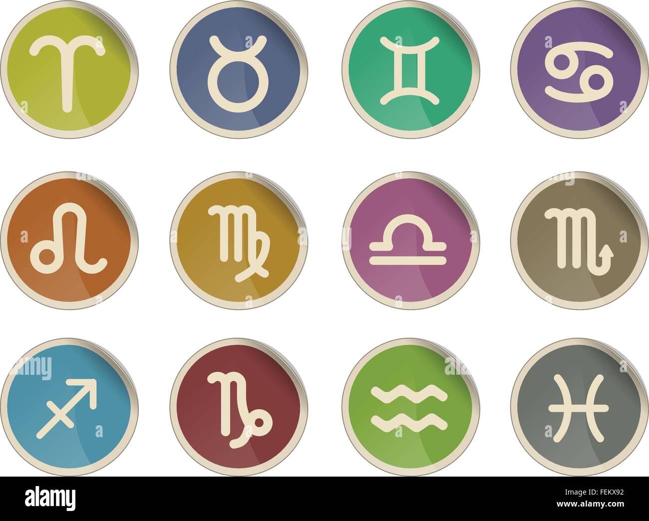 Zodiac signs icon set Stock Vector Image & Art Alamy