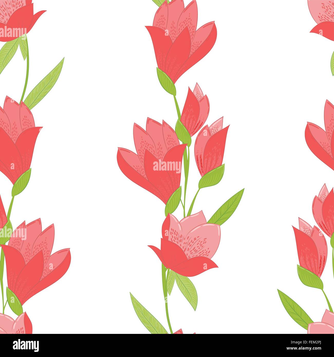 Seamless pattern with tulips Stock Vector Image & Art - Alamy