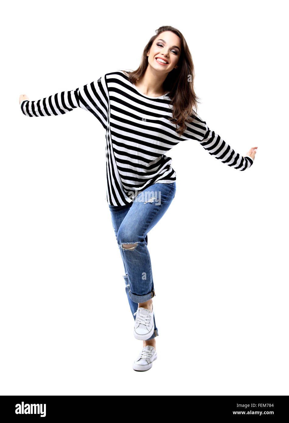 happy crazy excited woman screaming Stock Photo Alamy