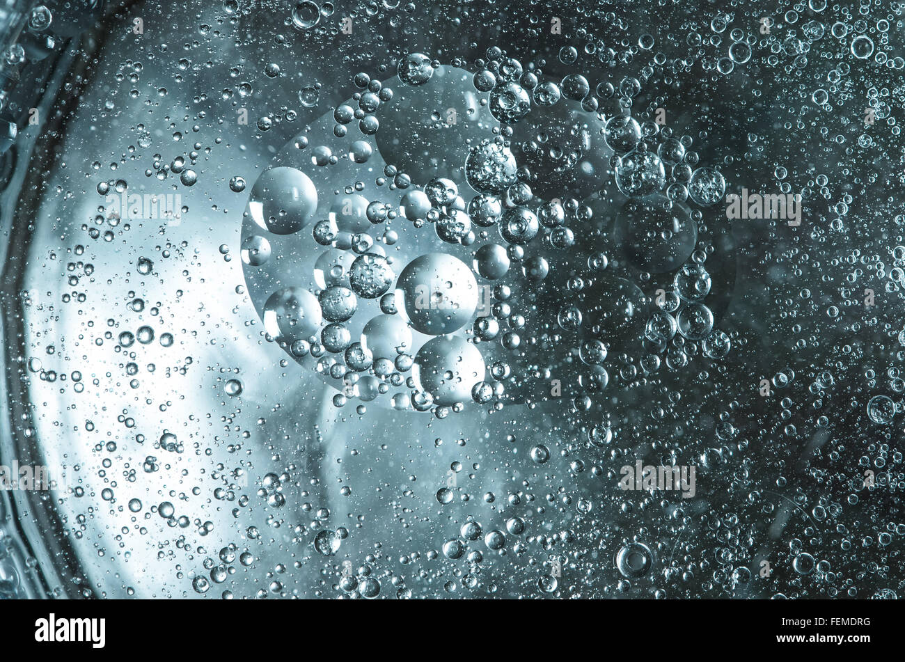 fantasy oily bubbles over water surface Stock Photo Alamy