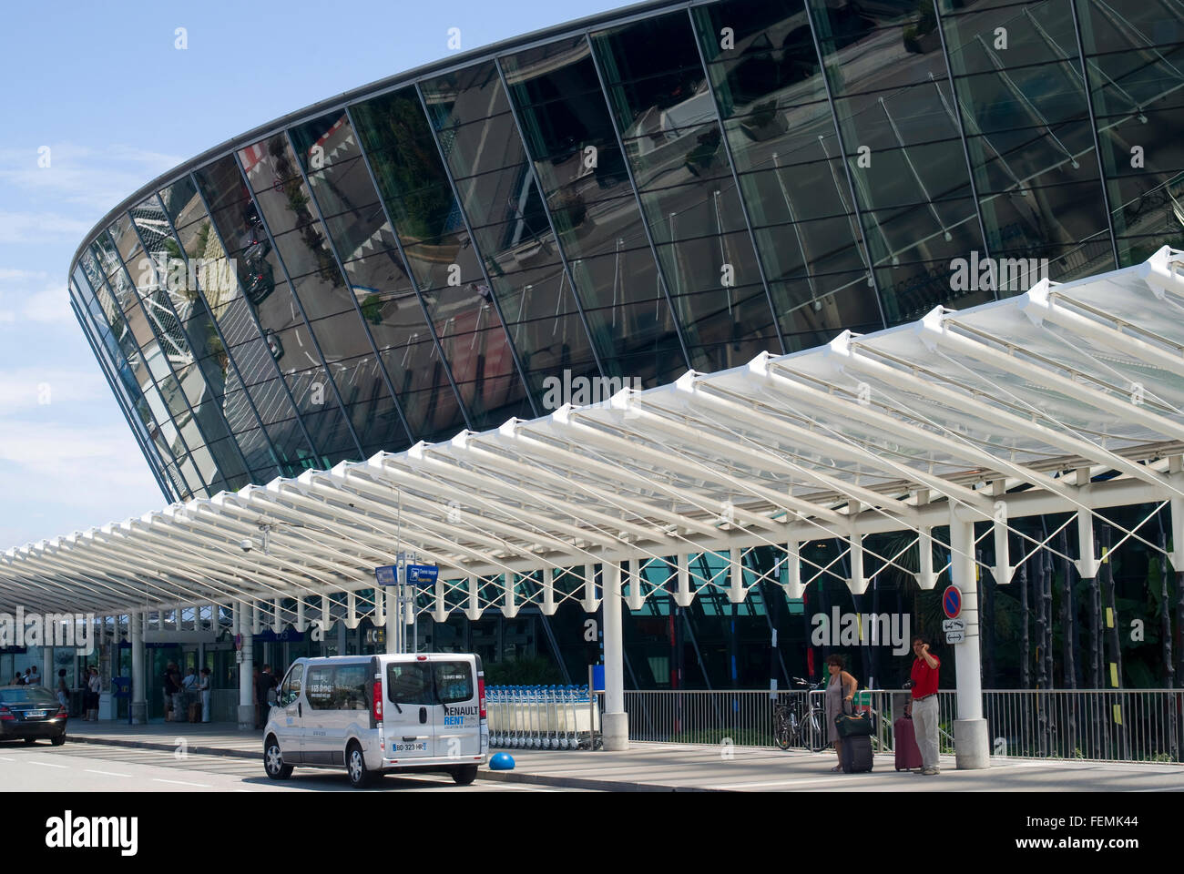 Terminal at airport Côte d'Azur Airport in Nice, in the Alpes-Maritimes ...