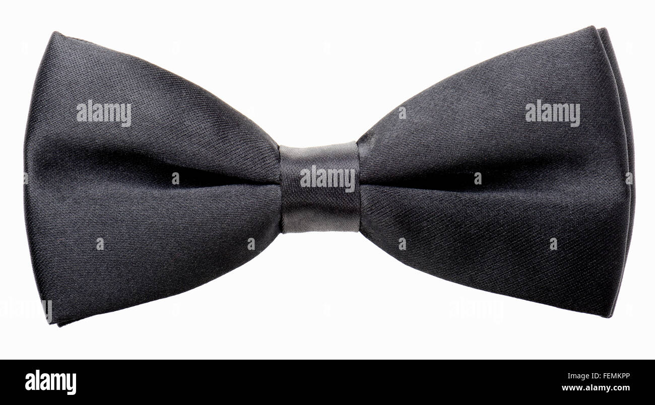 Black bow tie isolated on a white background Stock Photo