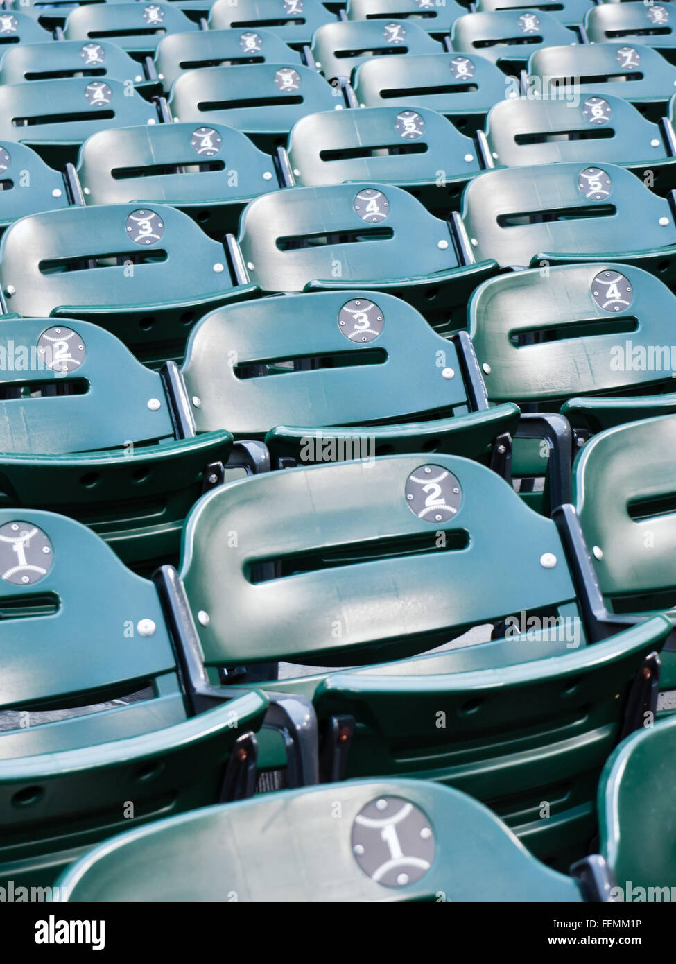 Green baseball stadium seats at US Cellular Field (formerly Comiskey