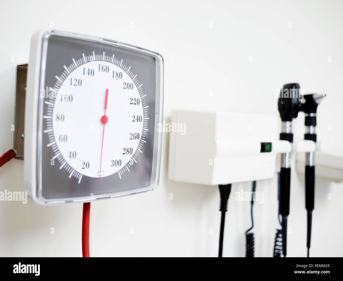 Sphygmomanometer blood pressure gauge, otoscope ear scope and