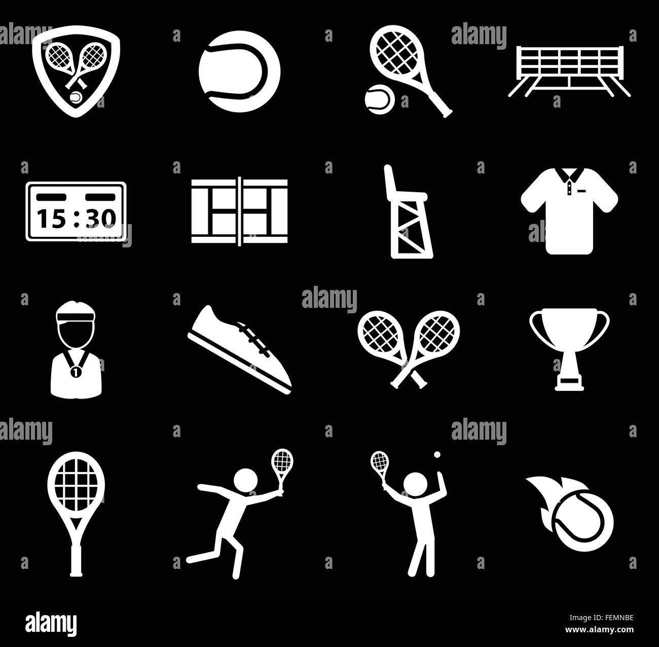 Tennis Web Icons For User Interface Design Stock Vector Image Art Alamy