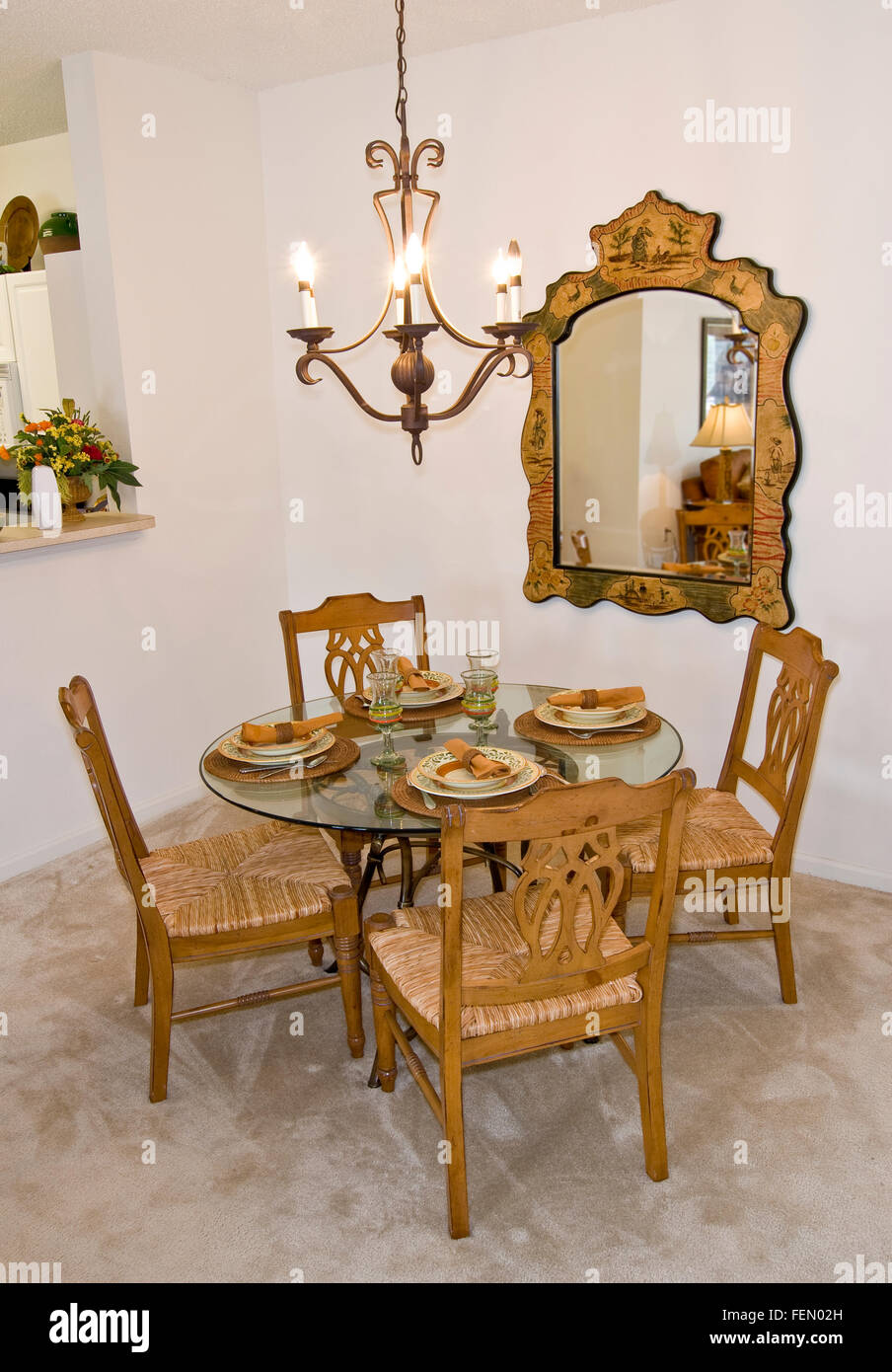 Picture of Upscale Apartment Dining Area Stock Photo - Alamy