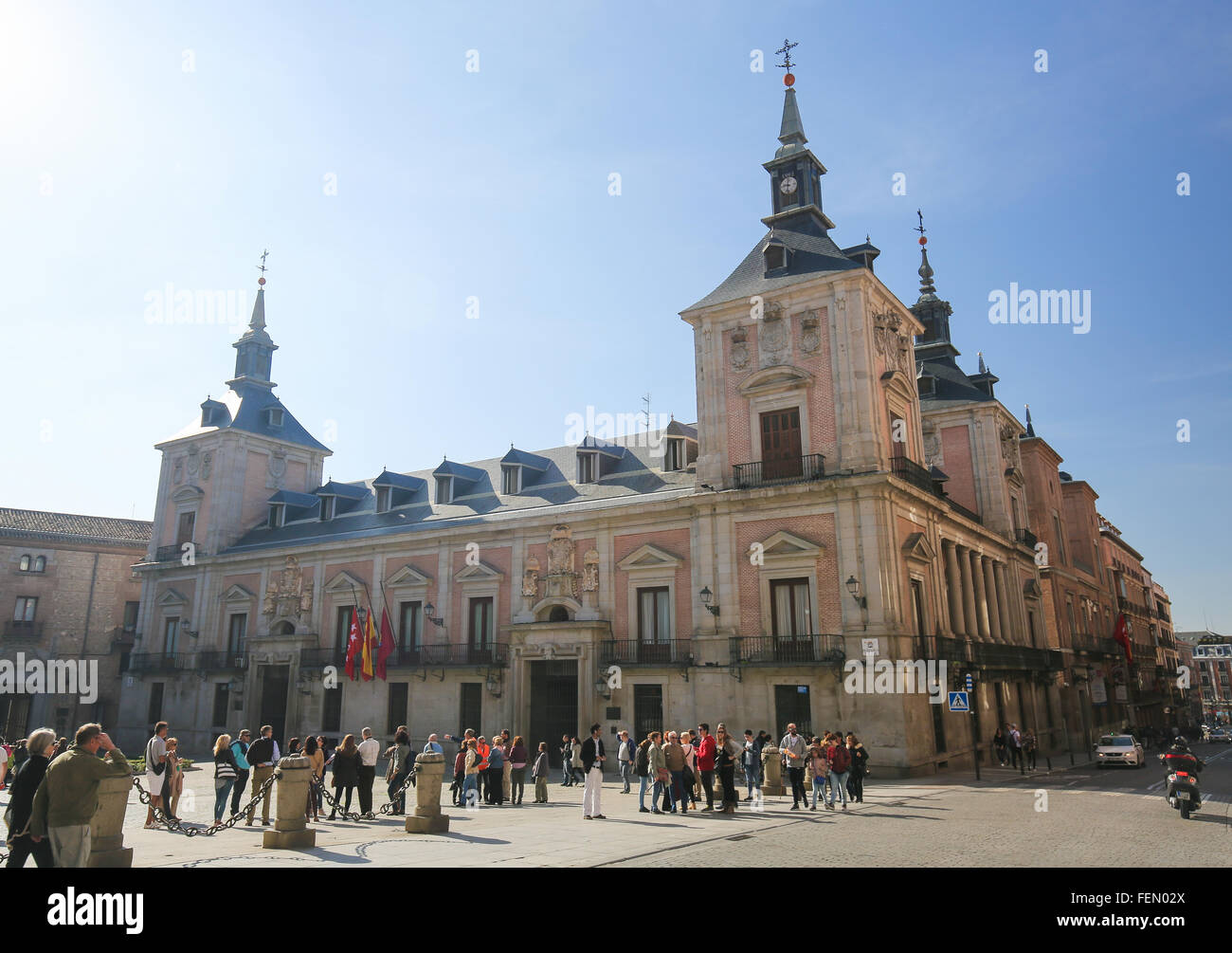 MADRID, SPAIN - NOVEMBER 14, 2015: Casa de la Villa (1692), Seat of the Municipal Government at the Plaza de la Villa in Madrid, Stock Photo
