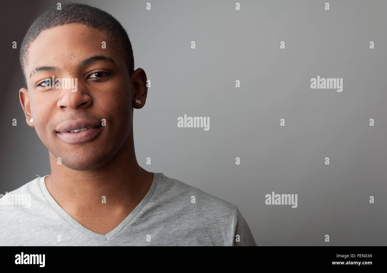 Close up Headshot portrait of a handsome black man Stock Photo - Alamy