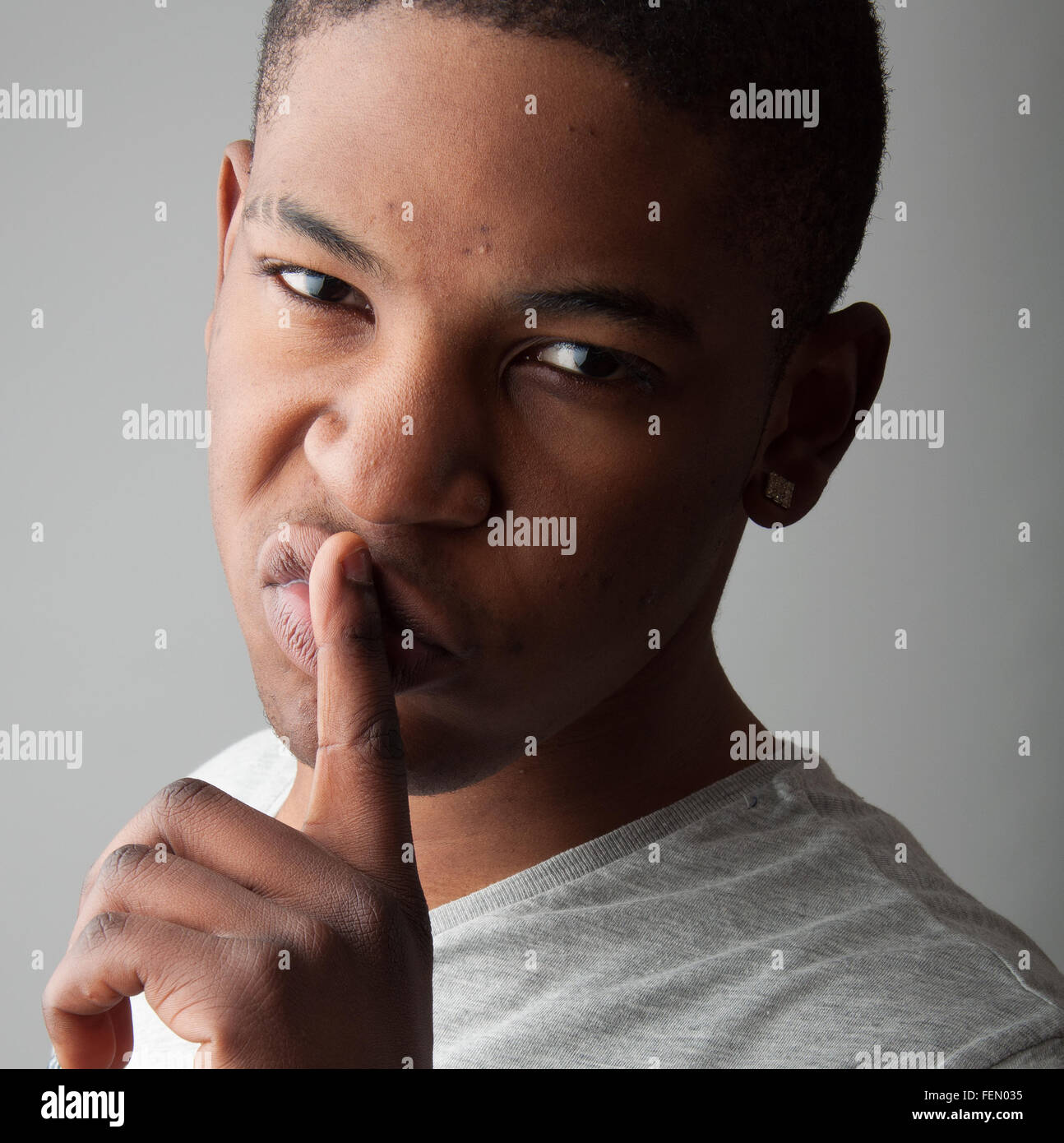 Close up Headshot portrait of a handsome black man Stock Photo - Alamy