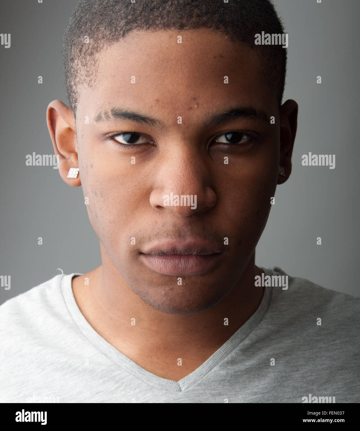 Close up Headshot portrait of a handsome black man Stock Photo - Alamy