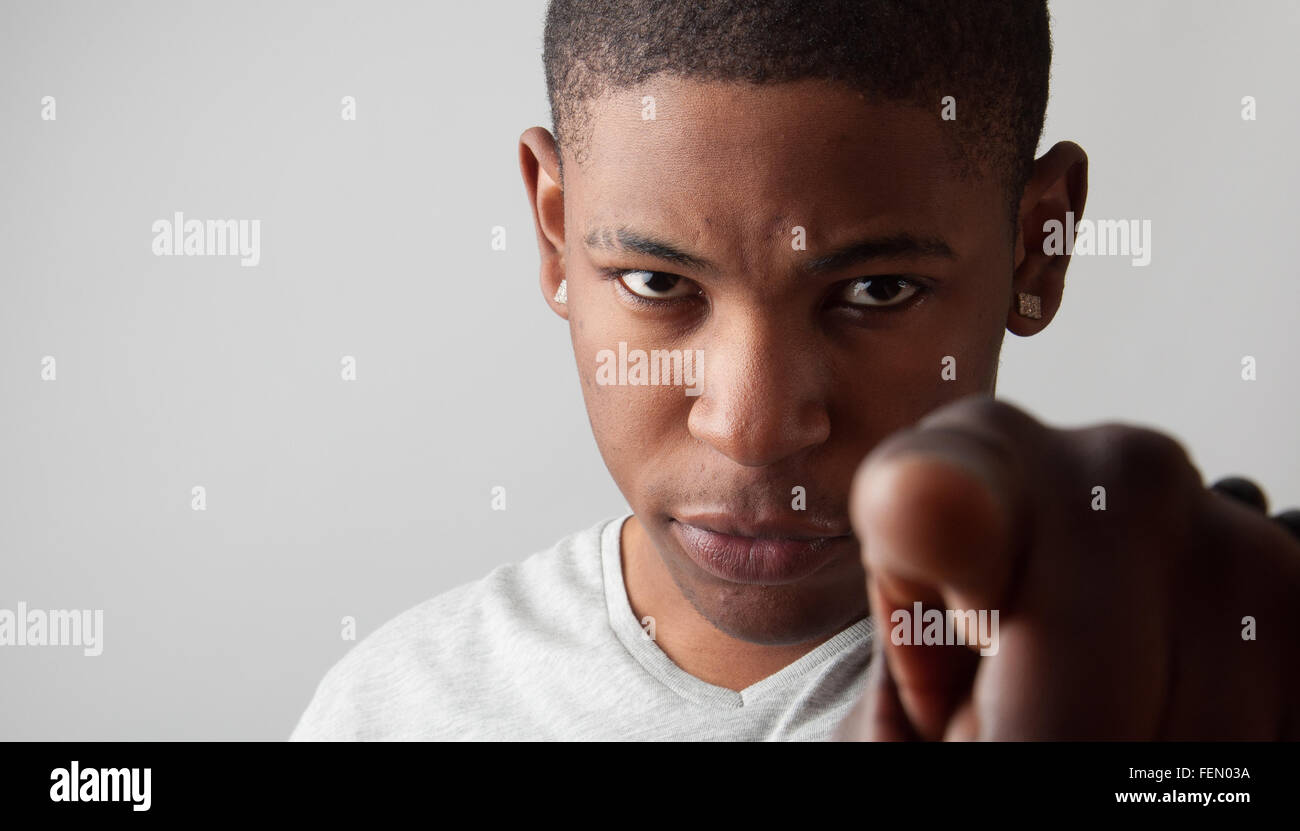 Close up Headshot portrait of a handsome black man Stock Photo - Alamy