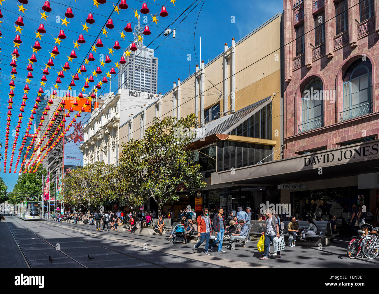 Bourke Street, Melbourne, Australia Stock Photo