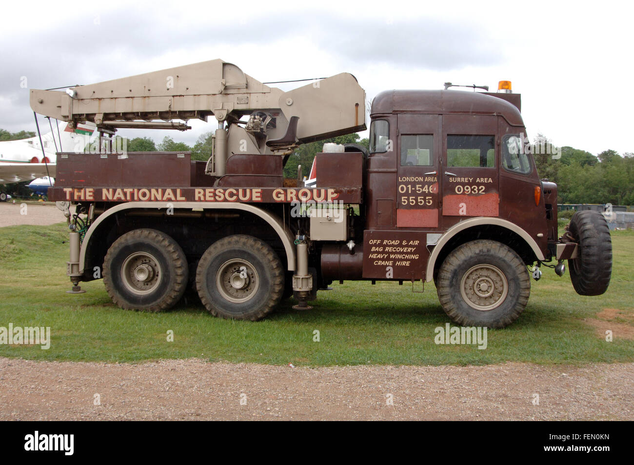 1953 AEC Militant 6 wheel drive heavy recovery truck, ex British Army, London Transport & National Rescue, known as Milly-Tant Stock Photo