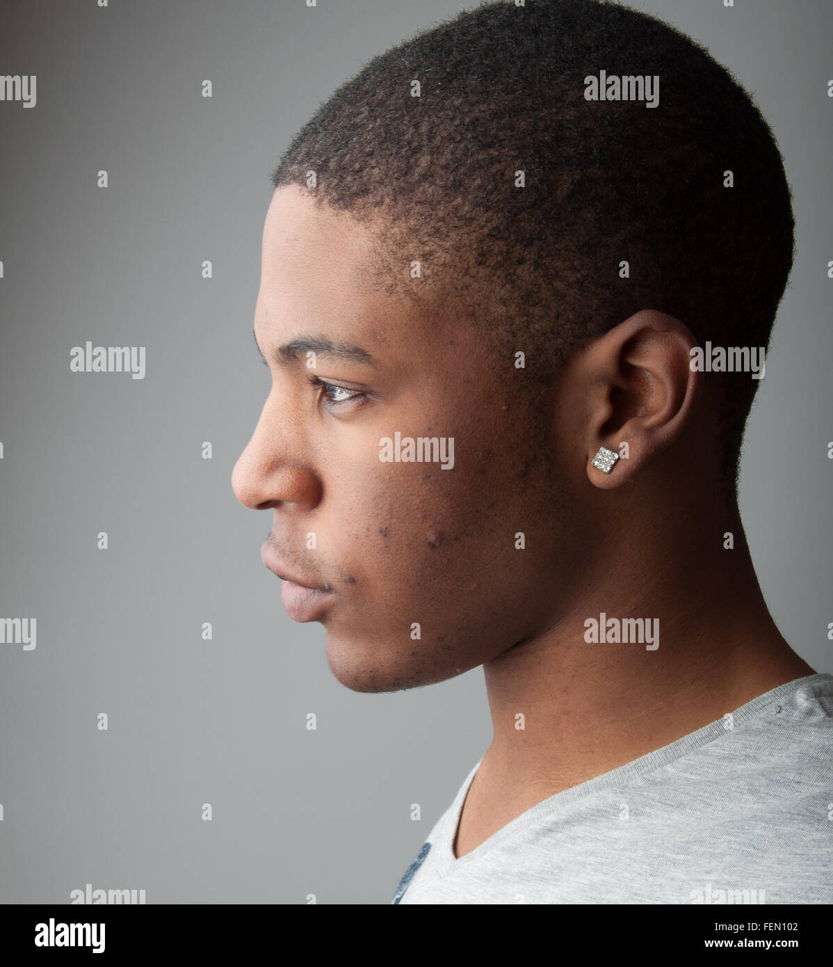 Close up Headshot portrait of a handsome black man Stock Photo - Alamy