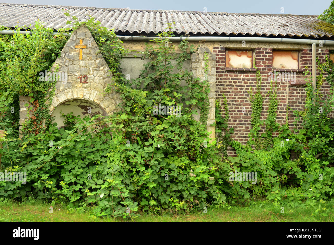 Remnants of the garden of an old cloister, on the Sittarderweg in Heerlen in the Limburg province of the Netherlands. Stock Photo