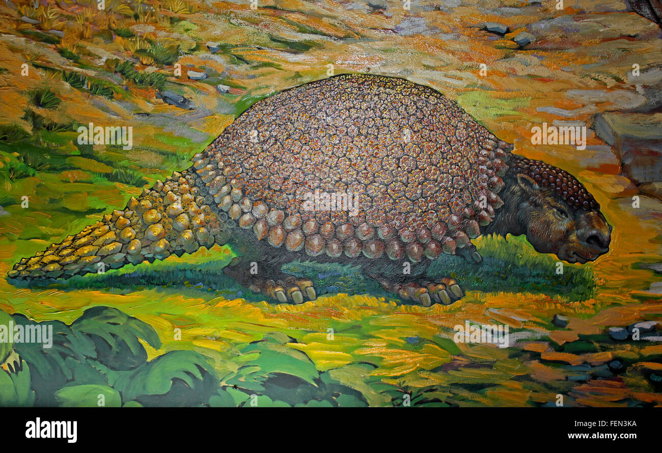Glyptodon clavipes painting Stock Photo - Alamy