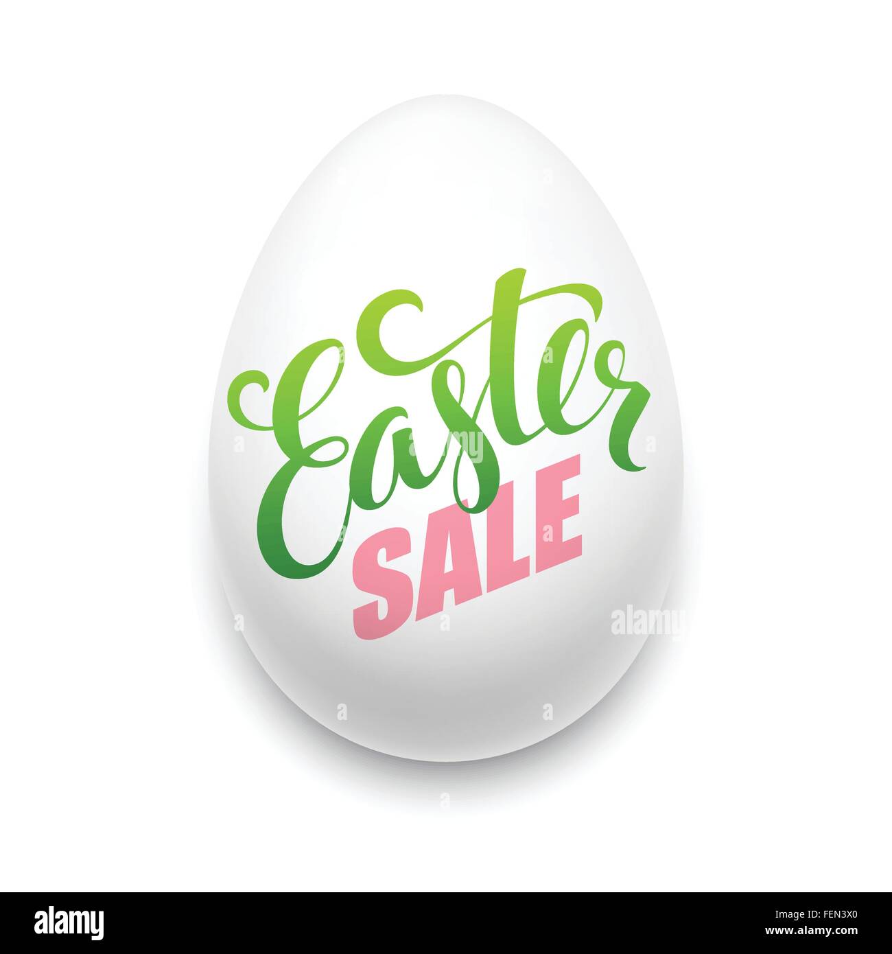 Lettering Easter sale eggs. Vector illustration Stock Vector