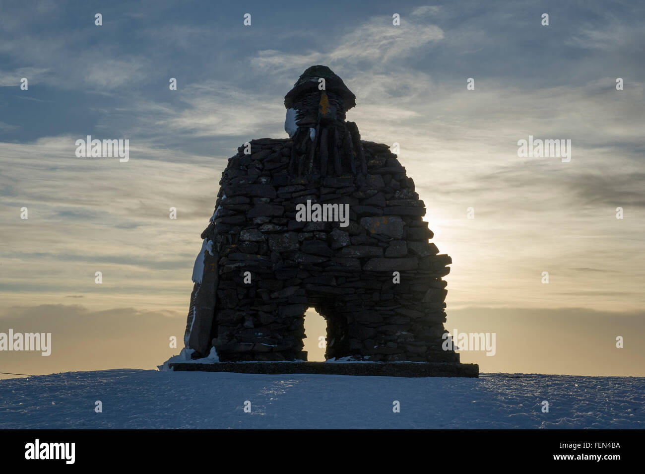 The statue of Barður (Bardur) the Troll at Arnarstapi on the Snæfellsnes Peninsular in Iceland Stock Photo