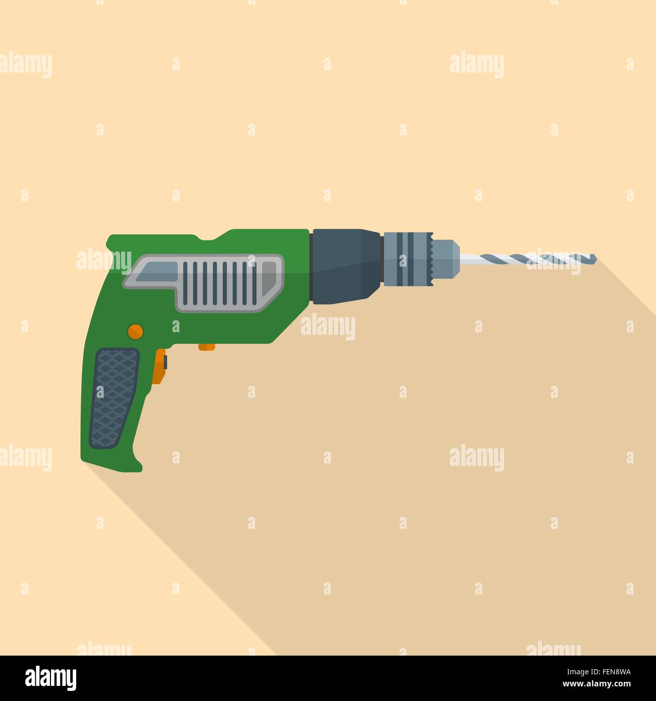 vector colored flat design electric hand drill icon with shadow Stock Vector Image & Art Alamy